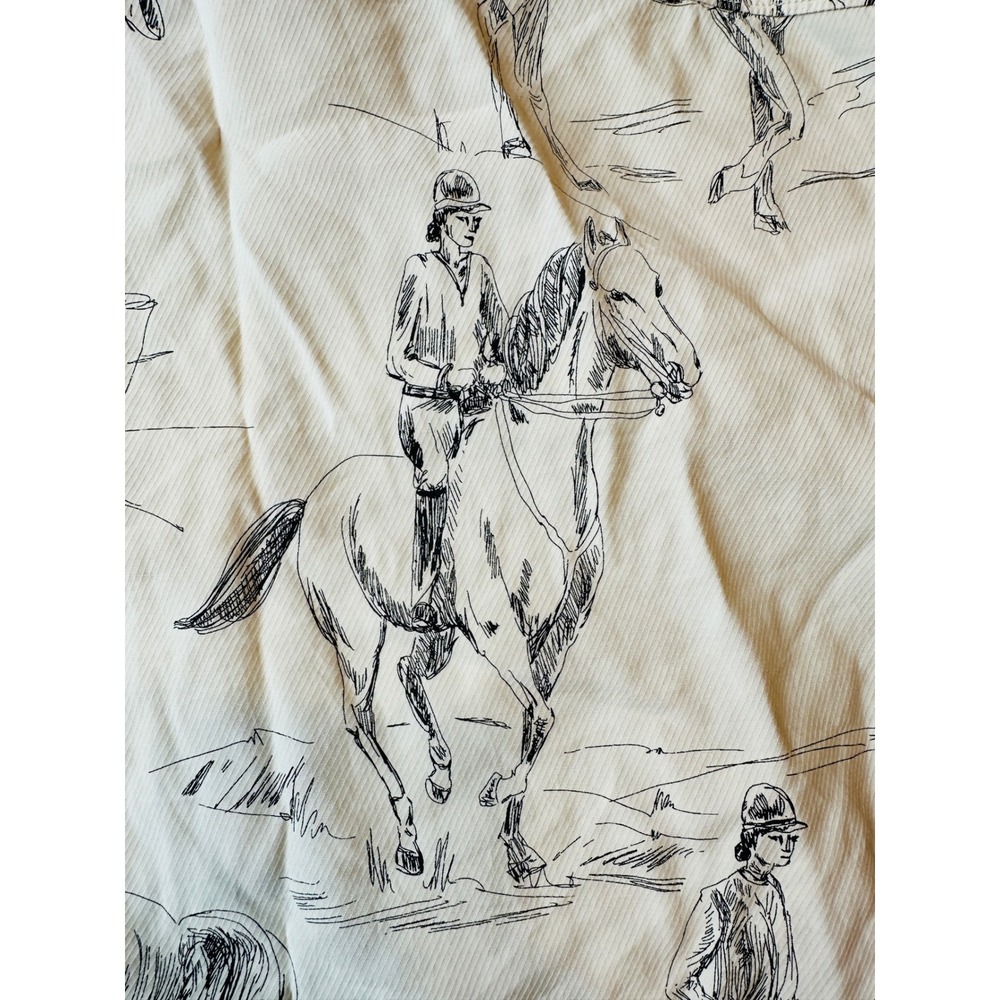 Ariat Cream Button-Down Shirt with Black Horse Sketch Print - Picture 8 of 13